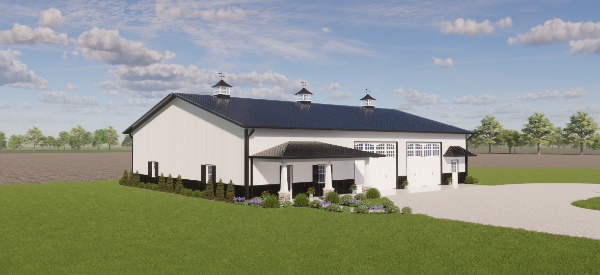 March 20206_Suburban Building of the Month_FBi Buildings_Black & White Pole Barn